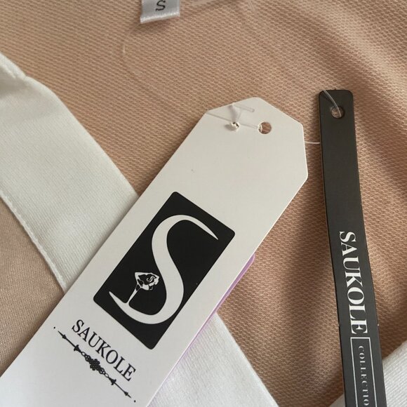 **Saukole** Oversized Casual Sweatshirt Patchwork Dress Small NWT - Picture 5 of 6